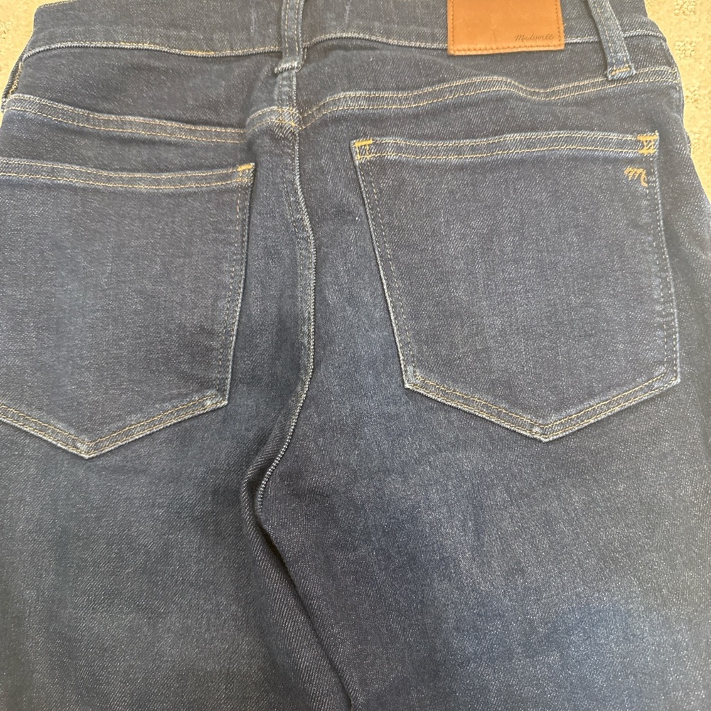 Madewell 9” Mid-Rise Skinny Jeans Size 27 Dark Wash Stretch Denim - Picture 6 of 7